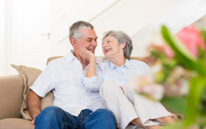 Older couple on couch